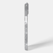 銀グリッターグラムメタリきらきら光るックパーソナライズされたル Case-Mate iPhoneケース (裏面 / 右)