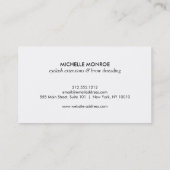 銀グリッターサロンアポイントメントカード 予約カード (裏面)