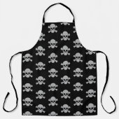 銀グリッタースカル及びクロスボーン エプロン (正面)