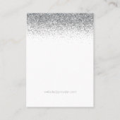 銀グリッタースパークルイヤリングディスプレイカード 名刺 (裏面)