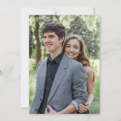 銀グリッターターコイズ グラデーション セーブザデート (裏面)