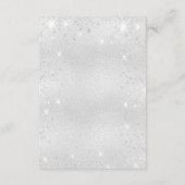 銀グリッターダストウェディングプログラム詳細 エンクロージャーカード (裏面)