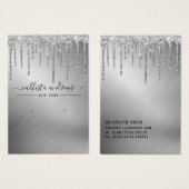 銀グリッタードリップスイヤリングディスプレイカード (正面&裏面)