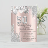 銀グリッタードリップバルーンバラ金ゴールド50th 招待状 (スタンド正面)