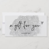 銀グリッターハートロゴギフト券 (正面)