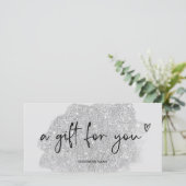 銀グリッターハートロゴギフト券 (スタンド正面)