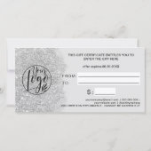 銀グリッターハートロゴギフト券 (裏面)