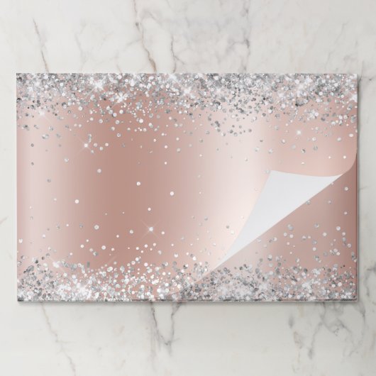 銀グリッターバラ金ゴールドグラデーションきらめく ペーパーパッド (折り畳み)