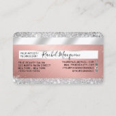 銀グリッターバラ金ゴールドメタリック信用スタイル 名刺 (裏面)