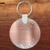 銀グリッターバラ金箔モノグラファンシーム キーホルダー (裏面)