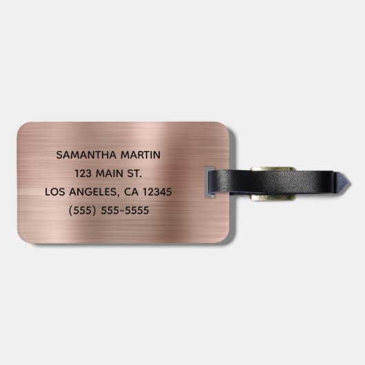 銀グリッターバラ金箔モノグラファンシーム ラゲッジタグ (裏面横)