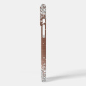 銀グリッターバラ金箔モノグラファンシーム Case-Mate iPhoneケース (裏面 / 左)