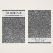 銀グリッターフェイクイヤリングホルダー表示カード (正面&裏面)