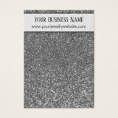 銀グリッターフェイクイヤリングホルダー表示カード (正面)