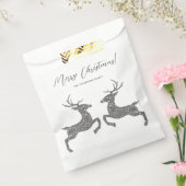 銀グリッターフェイク二鹿文字 フェイバーバッグ (封をした状態)