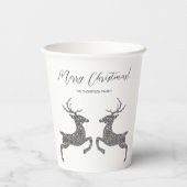 銀グリッターフェイク二鹿文字 紙コップ (裏面)