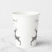 銀グリッターフェイク二鹿文字 紙コップ (左)