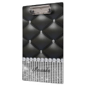 銀グリッターブラックモノグラム クリップボード (左)