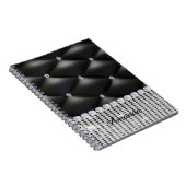 銀グリッターブラックモノグラム ノートブック (右側)