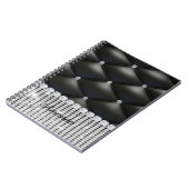 銀グリッターブラックモノグラム ノートブック (左側)