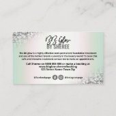 銀グリッターホログラフィックBBグロートリートメント 名刺 (裏面)