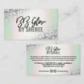 銀グリッターホログラフィックBBグロートリートメント 名刺 (正面/裏面)