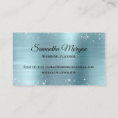 銀グリッターライトブルーフォイルモノグラファンシーム 名刺 (裏面)