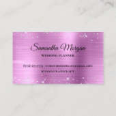 銀グリッターラベンダーファンシー箔 名刺 (裏面)