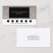 銀グリッターロイヤリティパンチカード ロイヤリティカード (正面/裏面)