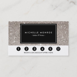 銀グリッターロイヤリティパンチカード ロイヤリティカード