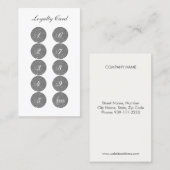 銀グリッターロイヤリティパンチ名刺 ロイヤリティカード (正面/裏面)