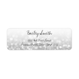 銀グリッター住所 シール