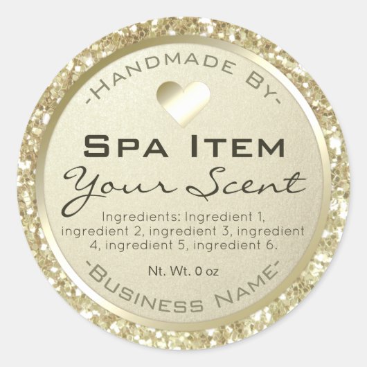 銀グリッター及び箔風呂スパスクラブ及び石鹸 ラウンドシール (正面)
