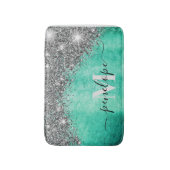 銀グリッター及び金属 バスマット (正面縦)