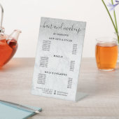 銀グリッター大理石ヘア化粧サロン価格 台座サイン (インサイチュ)