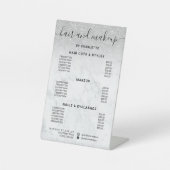 銀グリッター大理石ヘア化粧サロン価格 台座サイン (正面)