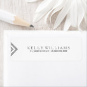 銀グリッター幾何ミニマルデザイン ラベル (インサイチュ)