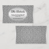 銀グリッター枠囲いカード エンクロージャーカード (正面/裏面)