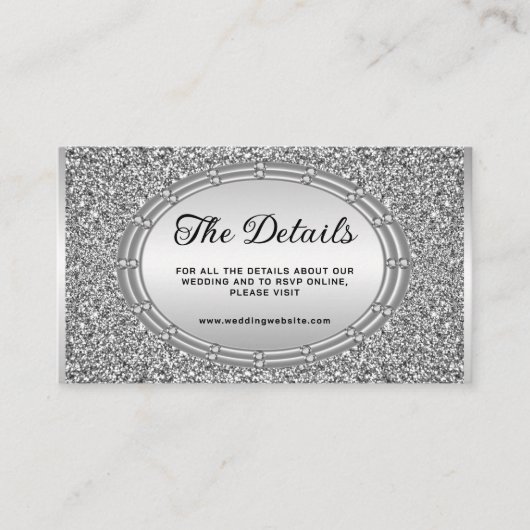 銀グリッター枠囲いカード エンクロージャーカード (正面)