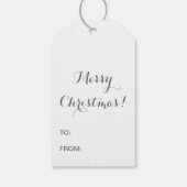 銀グリッター模様の鹿の頭 ギフトタグ (裏面)