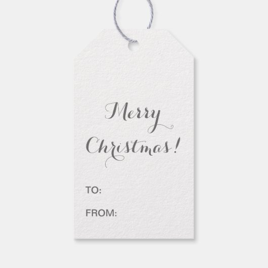 銀グリッター模様の鹿の頭 ギフトタグ (裏面)