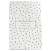 銀グリッター点 ミディアムペーパーバッグ (正面)