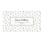 銀グリッター点 ラベル (正面)