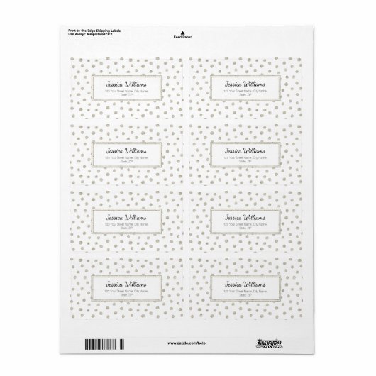 銀グリッター点 ラベル (フルシート)