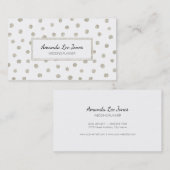 銀グリッター点 名刺 (正面/裏面)