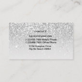 銀グリッター登録ナース名刺 名刺 (裏面)