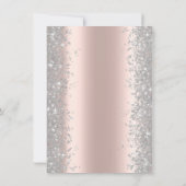 銀グリッター紙吹雪バルーン50誕生日 招待状 (裏面)