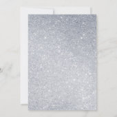銀グリッター結婚式招待状 招待状 (裏面)