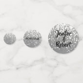 銀グリッター結婚結晶 コンフェッティ (裏面)