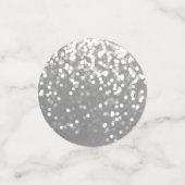 銀グリッター結婚結晶 コンフェッティ (スモール正面)